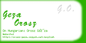 geza orosz business card